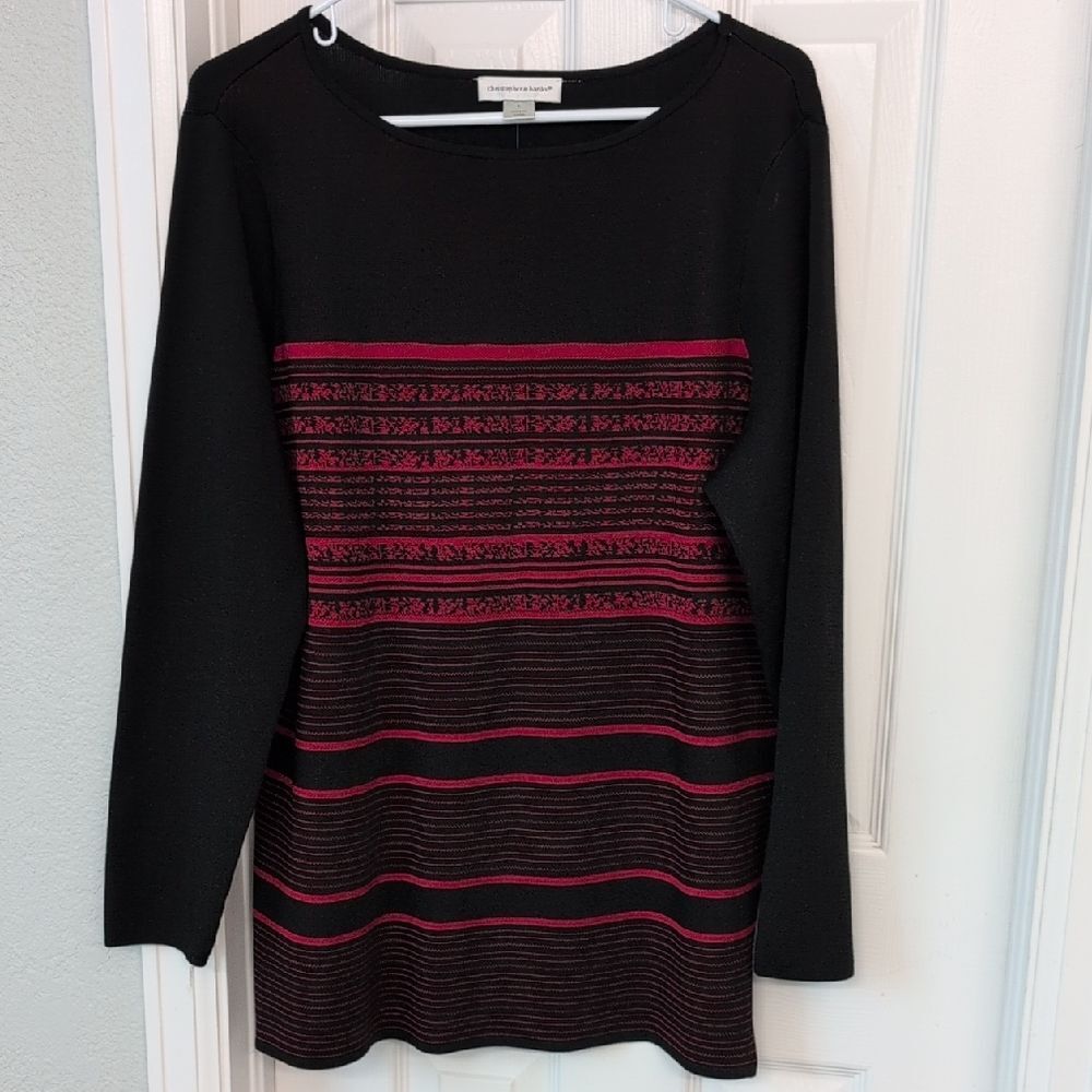Christopher & Banks Black and Red Sweater